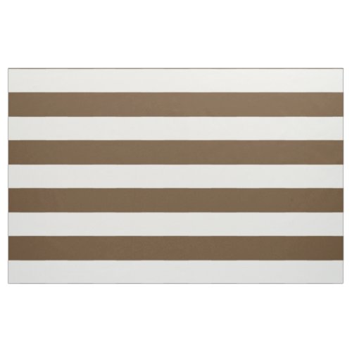 Wide White Stripes on Chocolate Brown Fabric