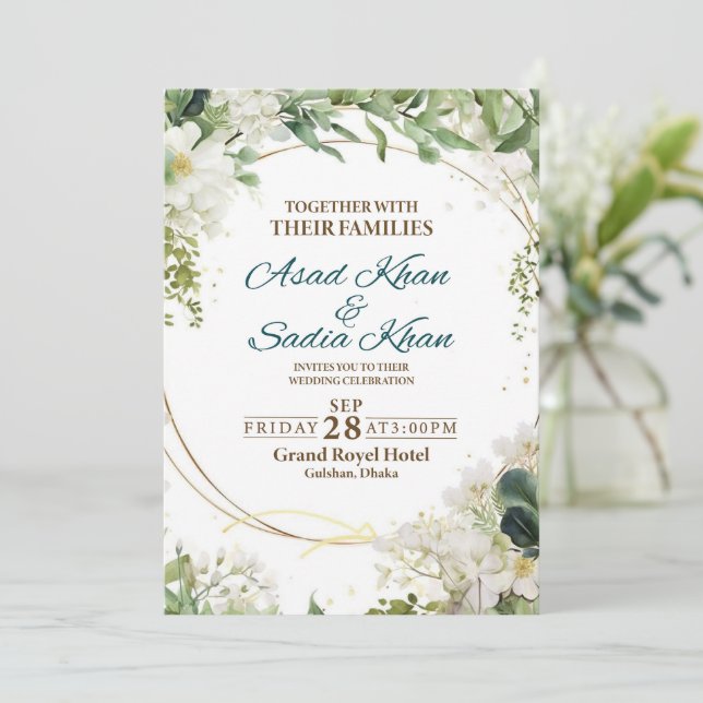 Widening Invitations Card (Standing Front)