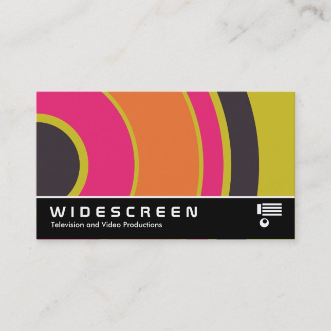 Widescreen 0432 - Colorful  Circle 06 Business Card (Front)