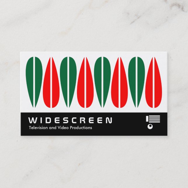 Widescreen 0452 - Retro Leaves 03 Business Card (Front)