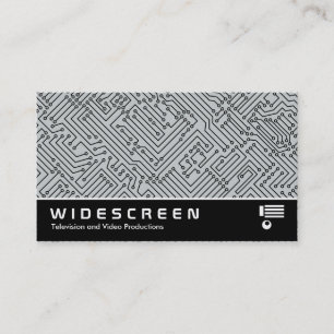 Widescreen 0484 - Circuitry - Black on Gray Business Card