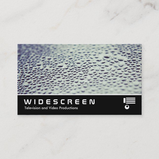 Widescreen 0486 - Water Droplets on Glass 01 Business Card (Front)