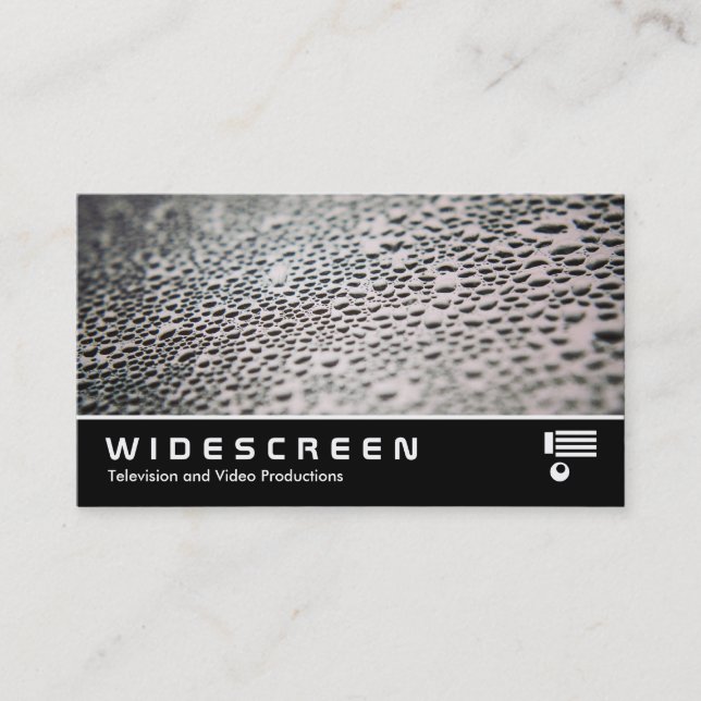 Widescreen 0487 - Water Droplets on Glass 02 Business Card (Front)