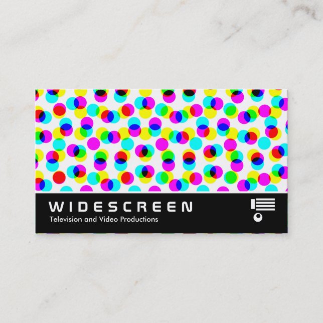Widescreen 0494 - Color Halftone Pattern Business Card (Front)