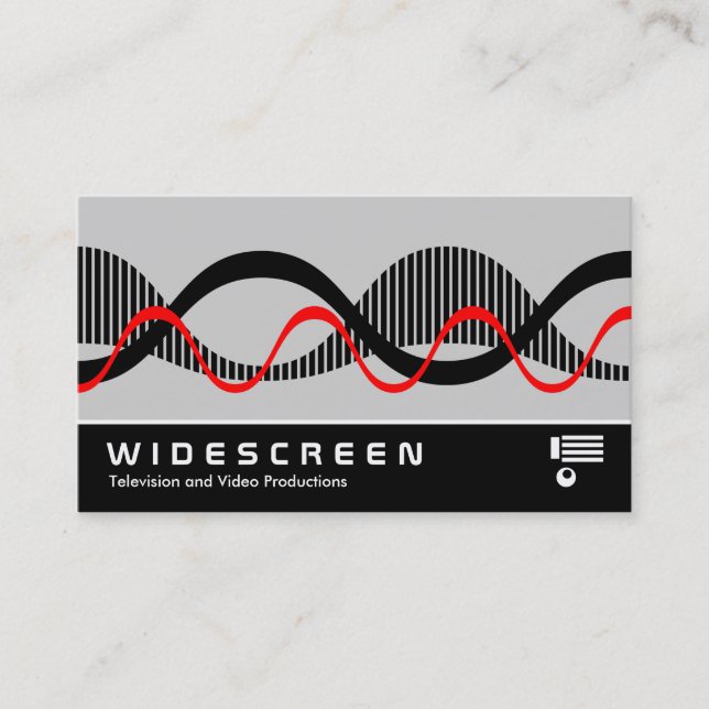 Widescreen 0526 - Sound Waves Business Card (Front)