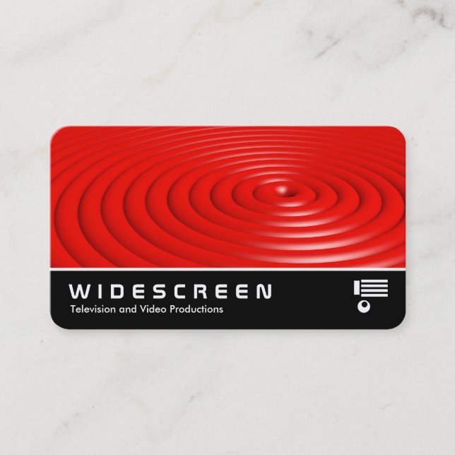 Widescreen 0551 - Rings - Red Business Card (Front)