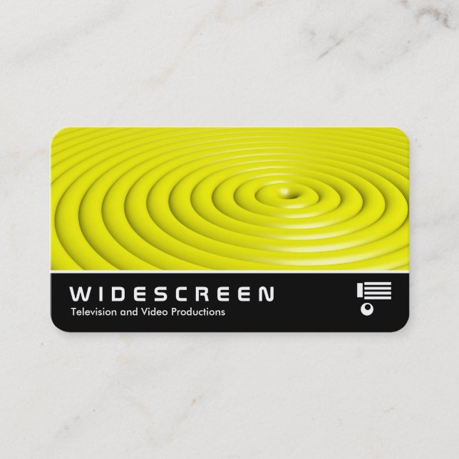 Widescreen 0552 - Rings - Yellow Business Card (Front)