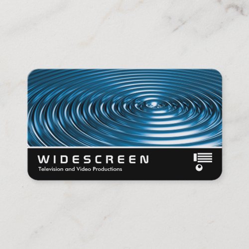 Widescreen 0555 _ Rings _ Blue Chrome Business Card