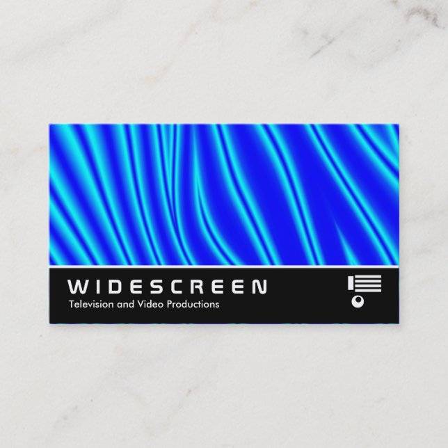 Widescreen 147 - Wavy Blue Business Card (Front)