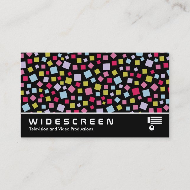 Widescreen 153 - Color Cascade Business Card (Front)