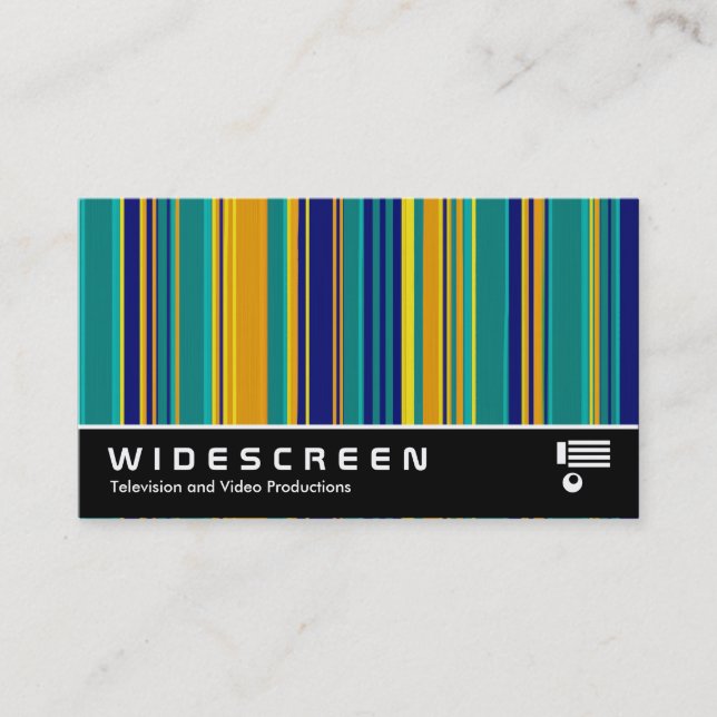 Widescreen 154 - Colored Stripes Business Card (Front)