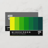 Widescreen 163 - Color Blend - Yellow to Dk Green Business Card (Front/Back)