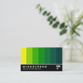 Widescreen 163 - Color Blend - Yellow to Dk Green Business Card (Standing Front)