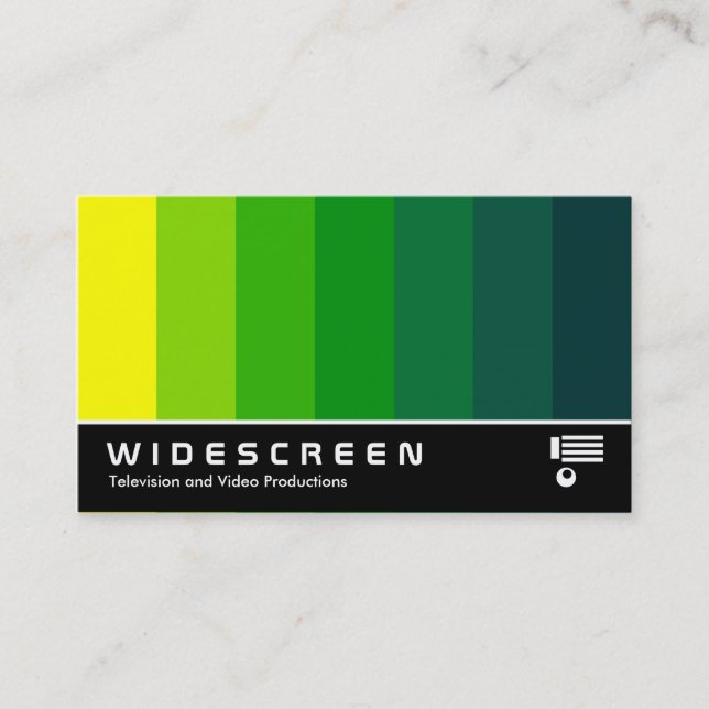 Widescreen 163 - Color Blend - Yellow to Dk Green Business Card (Front)