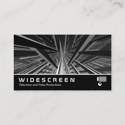 Customizable Widescreen 203 - Extreme Perspective II Business Card Templates