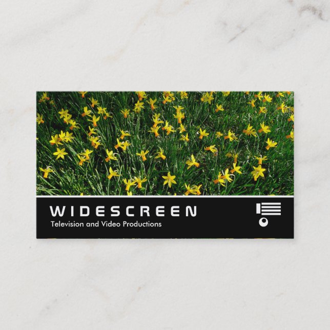 Widescreen 204 - Daffodils/Narcissus Business Card (Front)