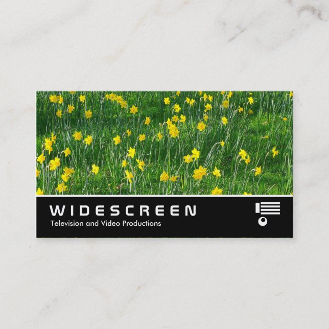Widescreen 205 - Daffodils/Narcissus Business Card (Front)