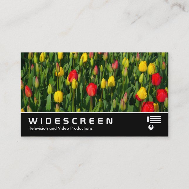Widescreen 206 - Colorful Tulips Business Card (Front)