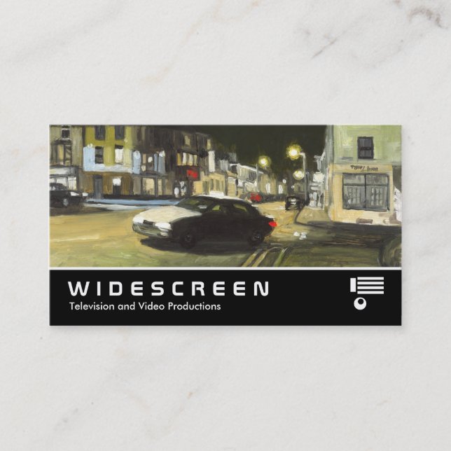 Widescreen 207 - Taxi - Oil Painting Business Card (Front)