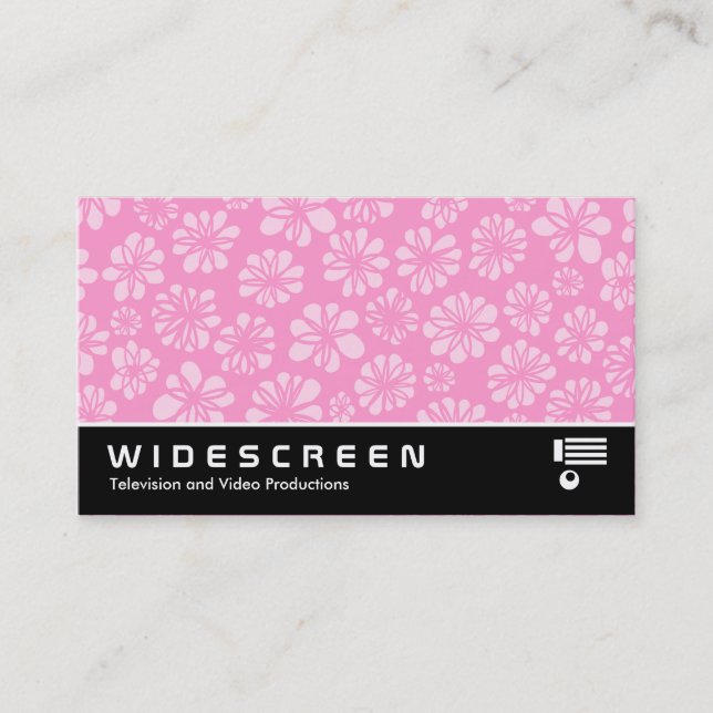 Widescreen 236 - Pink Floral Business Card (Front)