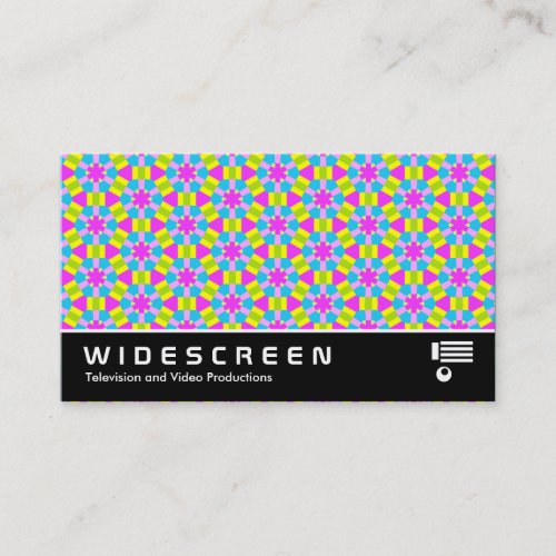 Widescreen 254 _ Colorful Geometric Business Card