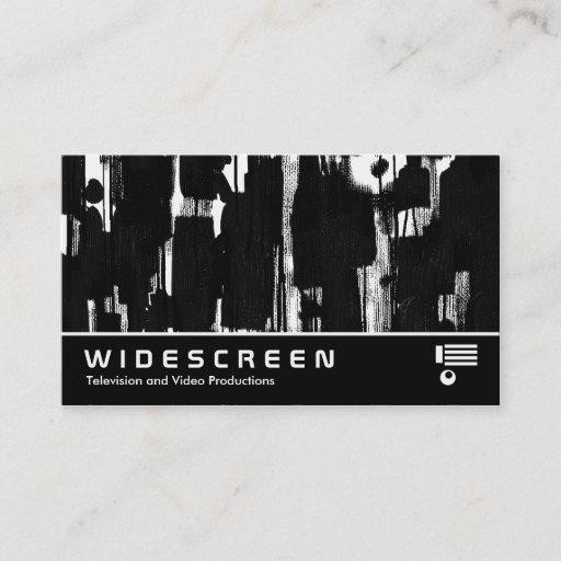 Customizable Widescreen 258 - Abstract in Black Business Cards