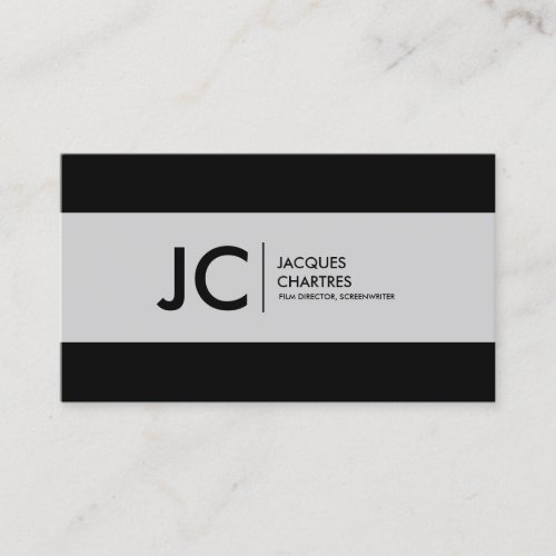 Widescreen Cinema Modern Monogram Professional Business Card