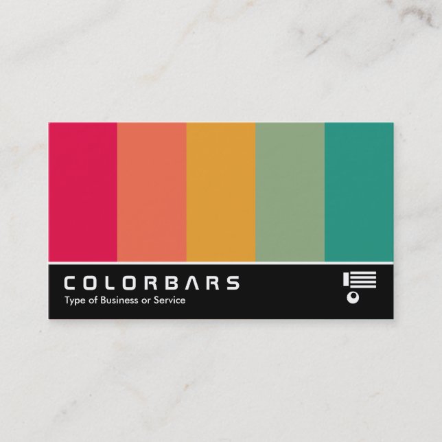 Widescreen Colorbars 02 Business Card (Front)
