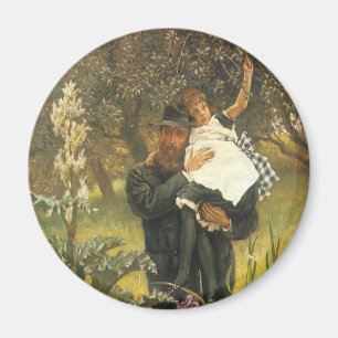 Widower by Tissot, Vintage Victorian Portrait Art Magnet
