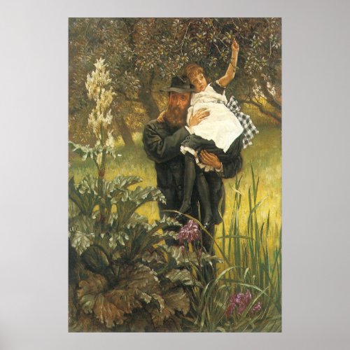 Widower by Tissot Vintage Victorian Portrait Art Poster