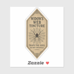 Widow's Web Tincture - Halloween Apothecary Label