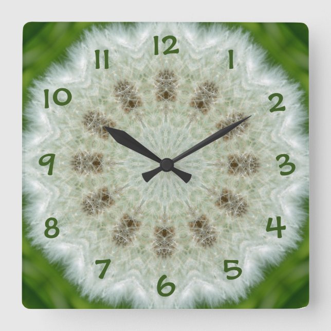 Wie eine Pusteblume... Square Wall Clock (Front)