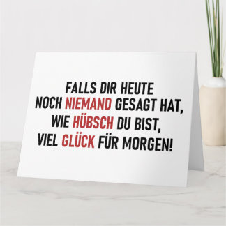 WIE HÜBSCH DU BIST CARD