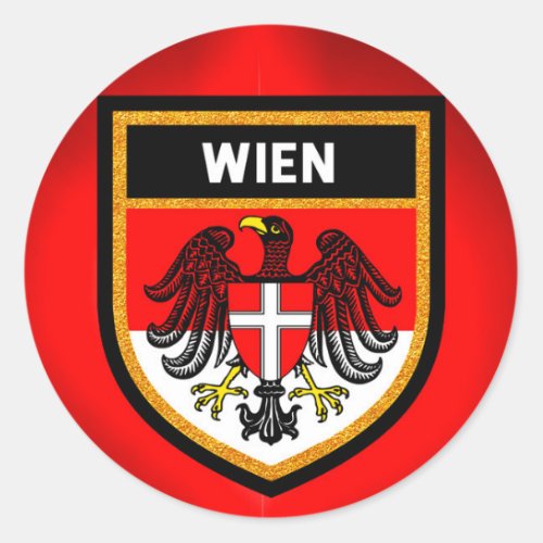 Wien Flag Classic Round Sticker