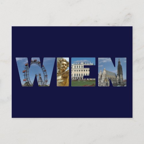 Wien Logo Vienna Austria Postcard