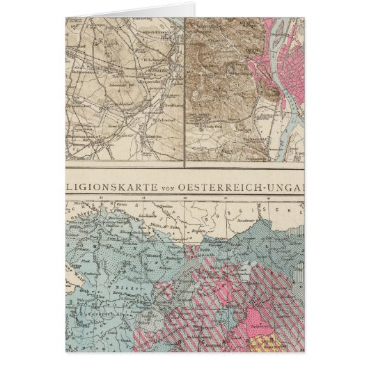 Wien, Prag, BudaPest Map Cards (Front)