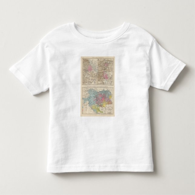 Wien, Prag, BudaPest Map Toddler T-shirt (Front)