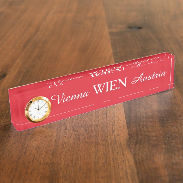 Wien - Vienna desk plate (Side)