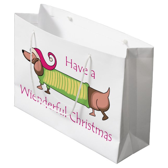 Wienderful Christmas Large Gift Bag (Front Angled)