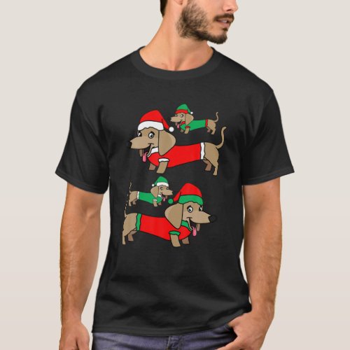 Wiener Dachshund Santa Funny Cool Dog Christmas Gi T_Shirt