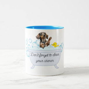 WIENER DOG BUBBLE BATH COFFEE MUG