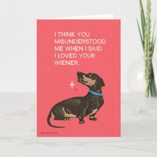 wiener dog card