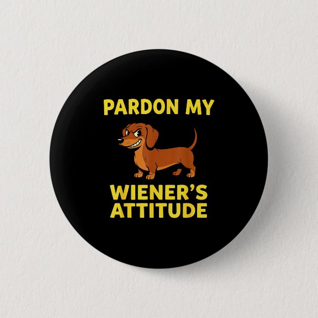 Wiener Dog Dachshund  Button (Front)