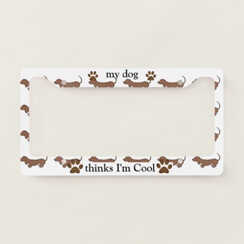 Wiener Dog  Dachshund  Hound Dog License Plate Frame