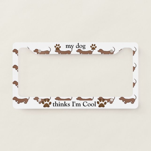 Wiener Dog | Dachshund | Hound Dog License Plate Frame (Front)