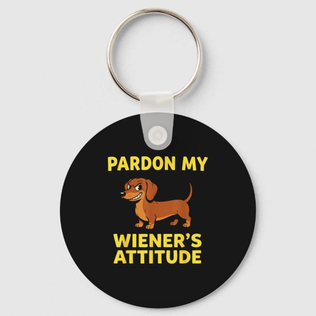 Wiener Dog Dachshund  Keychain (Front)