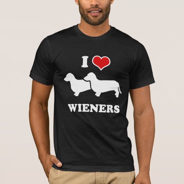 WIENER DOG: I LOVE WIENERS T-Shirt (Front)