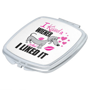Wiener Dog Kiss Makeup Mirror