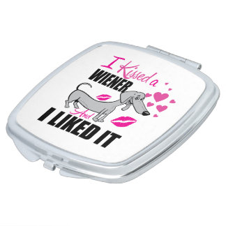 Wiener Dog Kiss Makeup Mirror