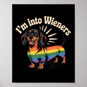 Wiener Dog Lgbtq Gay Pride Poster